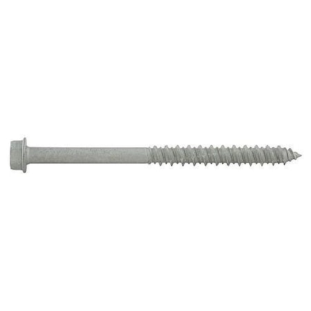 Dewalt Concrete Screw Anchor, 1/4" Dia., Hex Washer, 5" L, Stainless Steel Plain, 100 PK DEW DFM4EUH375
